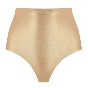 ARABELLA LONDON High Waist Brief in Gold Shimmer NWT